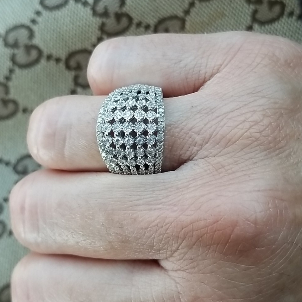 .50 carat of diamonds in sterling silver setting